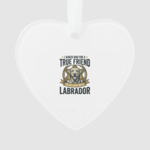 Labrador True Friend Vintage Dog Lover Design_1 Ornament