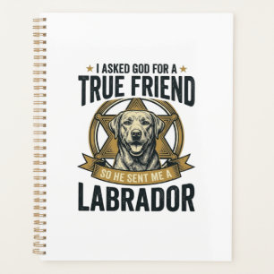 Labrador True Friend Vintage Dog Lover Design_1 Planner