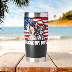 Labrador Uncle Lab US Flag Puppy Dog Lover 4th of Insulated Tumbler