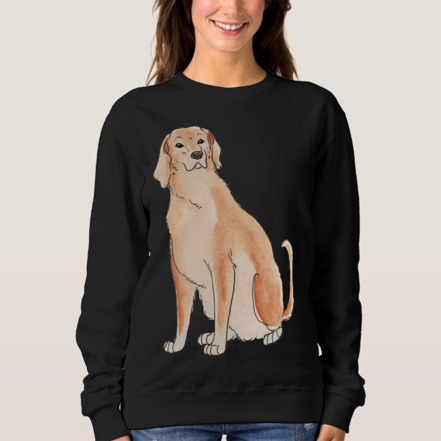 Labrador Watercolor Illustration Sweatshirt (Front)