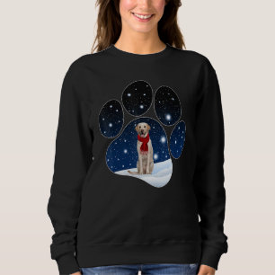 Labrador Winter Snow Paw Dogs Christmas 2 Sweatshirt