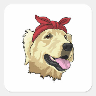 Labrador with Bandana Square Sticker
