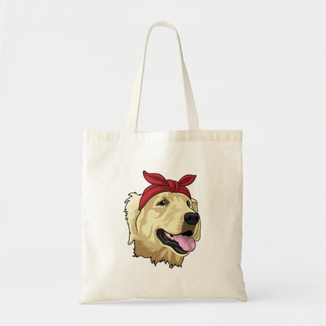 Labrador with Bandana Tote Bag (Front)