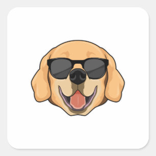Labrador with Sunglasses Square Sticker