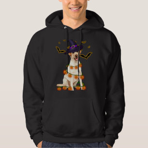 Labrador Wizard Hat Tree Lights Pumpkin Party Hall Hoodie