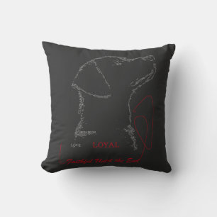 Labrador Word Art   Loyalty in Every Line Cushion