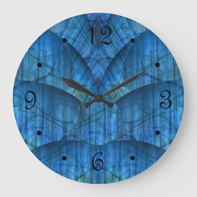 Labradorite Gems Large Clock (Front)