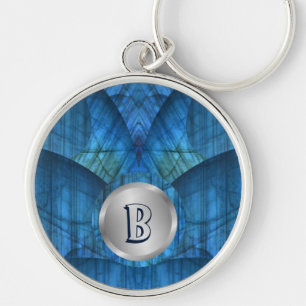 Labradorite Gems Monogram Keychain