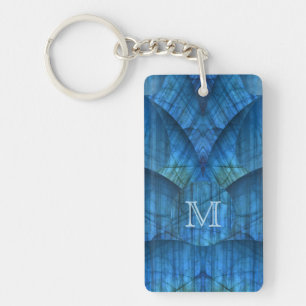 Labradorite Gems Monogram Keychain