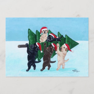 Labradors Christmas Party Invitations