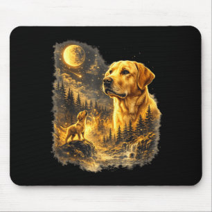 Labradors howling to the moon vintage funny mouse mat