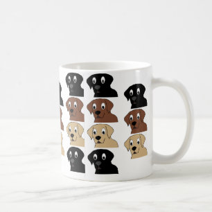labs 3 colours cartoon head coffee mug