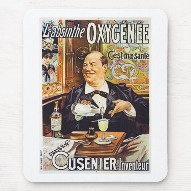 L'Absinthe Cusenier Mouse Mat (Front)