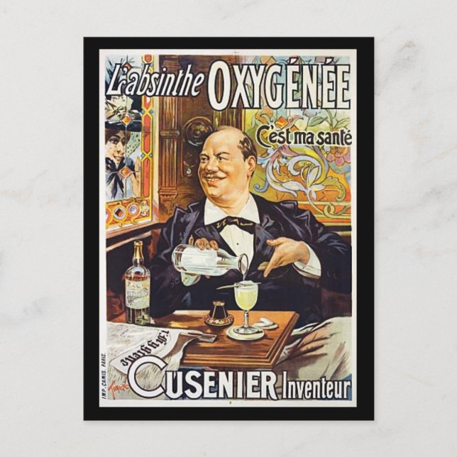 L'Absinthe Cusenier Postcard (Front)