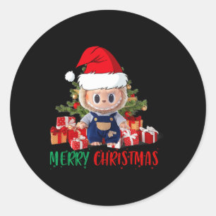 Labubu Merry Christmas Labubu Lovers  Classic Round Sticker