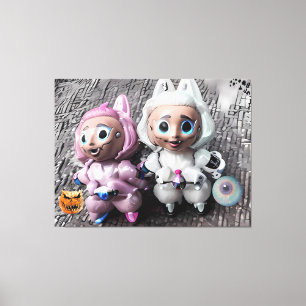 Labubu Tricks and Treats Canvas Print