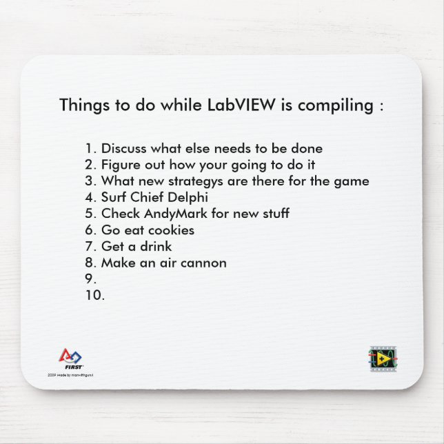 LabVIEW Mouse Pad (Front)