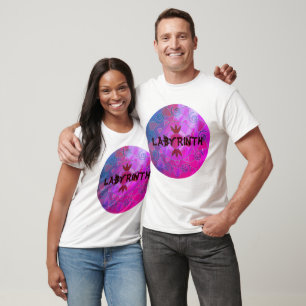 Labyrint customisable text colourful round mandala T-Shirt