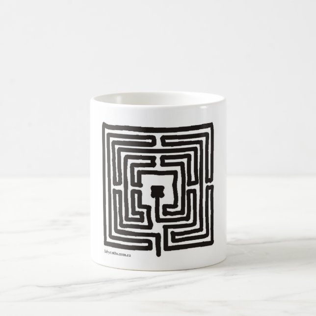 labyrinth 7 square coffee mug (Center)