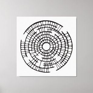 Labyrinth / Abstraction / Minimalistic Art Canvas Print