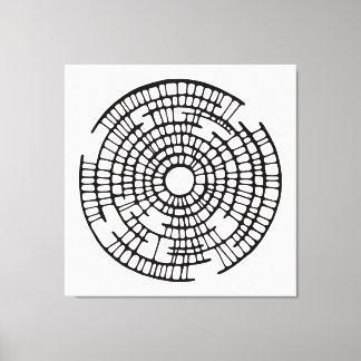 Labyrinth / Abstraction / Minimalistic Art Canvas Print