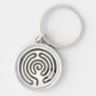 labyrinth antiquesilver   make your own background key ring