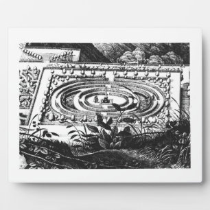 Labyrinth at Heidelberg, Hortus Palatinus (engravi Plaque