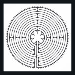 Labyrinth Cathedral of Chartres Black and White Poster<br><div class="desc">Labyrinth Cathedral of Chartres Black and White Colours</div>
