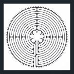 Labyrinth Cathedral of Chartres Black and White Poster<br><div class="desc">Labyrinth Cathedral of Chartres Black and White Colours</div>