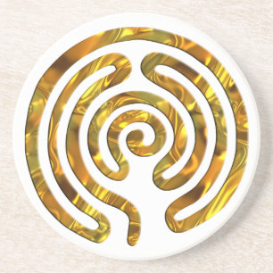 Labyrinth GOLD   make your own background Coaster
