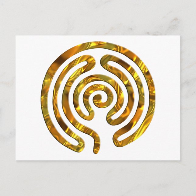 Labyrinth GOLD | make your own background Postcard (Front)