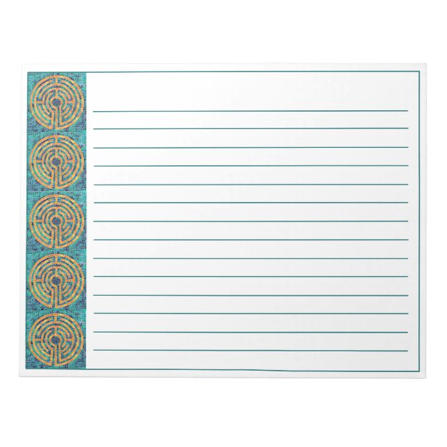 LABYRINTH II 11"x8.5" Notepad + Lines (Front)
