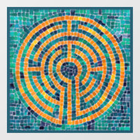 LABYRINTH II 12x12 Window Cling