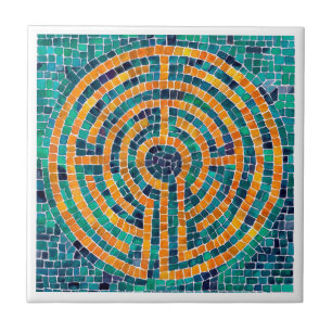 LABYRINTH II 4.25x4.25 Ceramic Tile - White