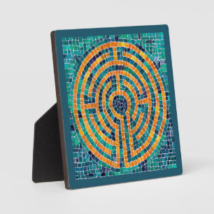 LABYRINTH II 5.25 Square Plaque - Green