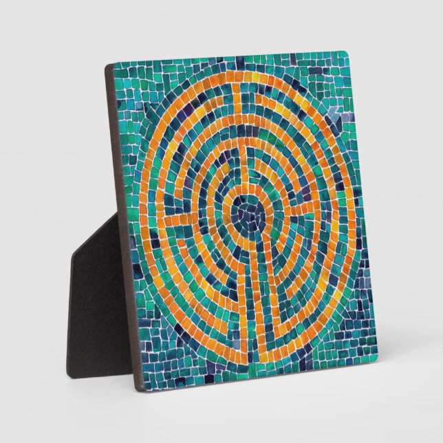 LABYRINTH II 5.25 Square Plaque with Easel  (Front)
