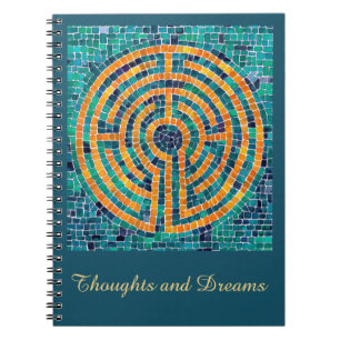 LABYRINTH II 6.5x8.75 Spiral Notebook + Text