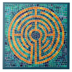 LABYRINTH II 6x6 Ceramic Tile - Green