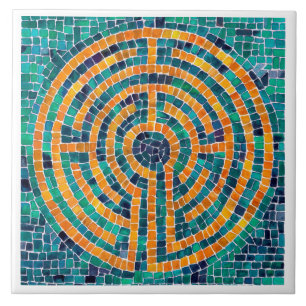 LABYRINTH II 6x6 Ceramic Tile - White