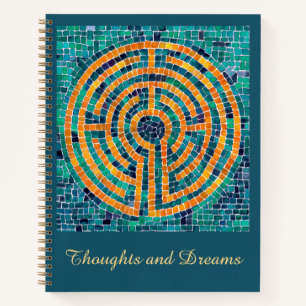 LABYRINTH II 8.5x11 Spiral Notebook + Text