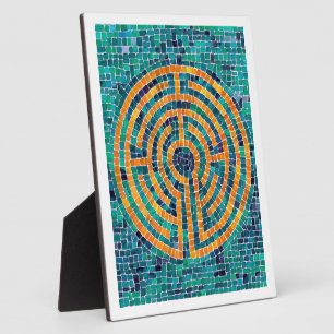 LABYRINTH II 8x10 Plaque with Easel - White