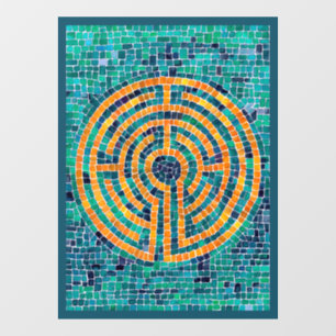 LABYRINTH II 8x11 Window Cling - Green