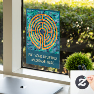 LABYRINTH II 8x11 Window Cling +Text