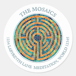 LABYRINTH II Large Address Envelope Seals - White 