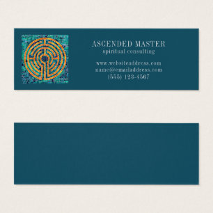 LABYRINTH II Mini Business Card - Green