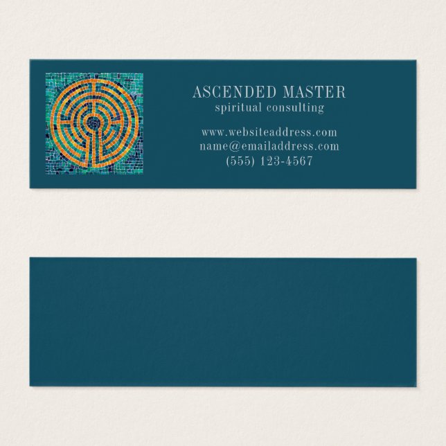 LABYRINTH II Mini Business Card - Green (Front & Back)