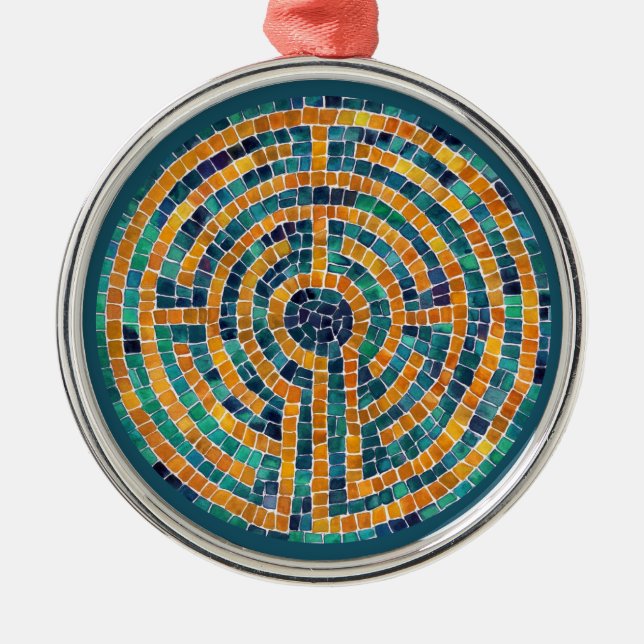 LABYRINTH II Premium Round Ornament (Front)