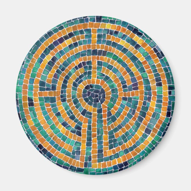 LABYRINTH II Round Magnet  (Front)