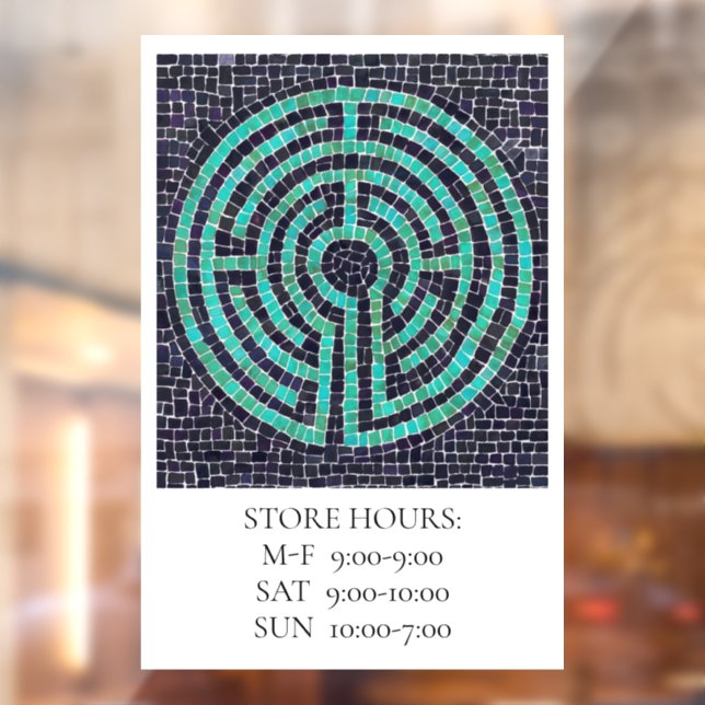 LABYRINTH III 12x18 Window Cling +Text - White (Sheet 2)