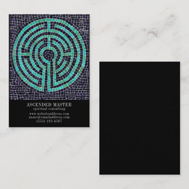 LABYRINTH III 3.5x2.5 Business Card - Black (Front/Back)